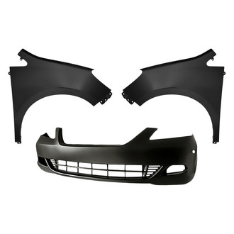 Replacement - 3-Piece (Front Bumper Cover, Front Driver and Passenger Side Fender) (Standard Line)