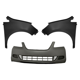 Replacement - 3-Piece (Front Bumper Cover, Front Driver and Passenger Side Fender) (Standard Line)