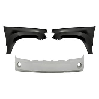 Replacement - 3-Piece (Front Bumper Cover, Front Driver and Passenger Side Fender) (Standard Line)