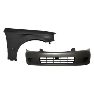 Replacement - 2-Piece (Front Bumper Cover, Front Passenger Side Fender) (Standard Line)