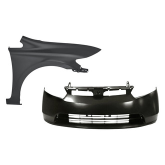 Replacement - 2-Piece (Front Bumper Cover, Front Passenger Side Fender) (Standard Line)