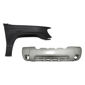 Replacement - 2-Piece (Front Bumper Cover, Front Passenger Side Fender) (Standard Line)