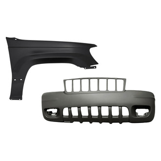 Replacement - 2-Piece (Front Bumper Cover, Front Passenger Side Fender) (Standard Line)
