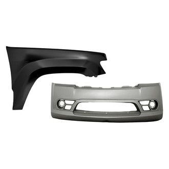 Replacement - 2-Piece (Front Bumper Cover, Front Passenger Side Fender) (Standard Line)