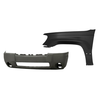 Replacement - 2-Piece (Front Bumper Cover, Front Driver Side Fender) (Standard Line)