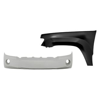 Replacement - 2-Piece (Front Bumper Cover, Front Driver Side Fender) (Standard Line)