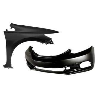 Replacement - 2-Piece (Front Bumper Cover, Front Passenger Side Fender) (Standard Line)