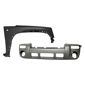 Replacement - 2-Piece (Front Bumper Cover, Front Passenger Side Fender) (Standard Line)