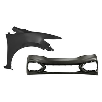 Replacement - 2-Piece (Front Bumper Cover, Front Passenger Side Fender) (Standard Line)