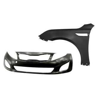 Replacement - 2-Piece (Front Bumper Cover, Front Driver Side Fender) (Standard Line)