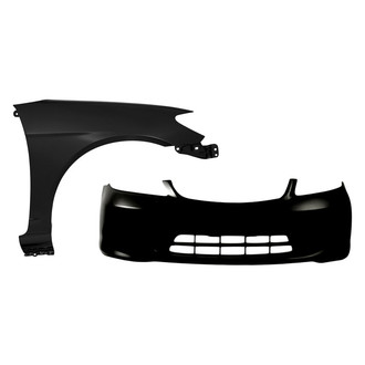 Replacement - 2-Piece (Front Bumper Cover, Front Passenger Side Fender) (CAPA Certified)