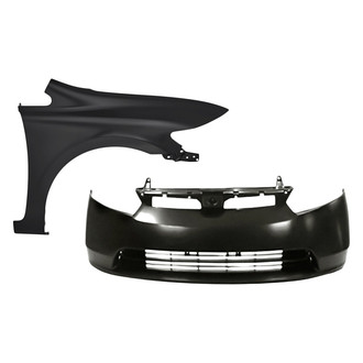 Replacement - 2-Piece (Front Bumper Cover, Front Passenger Side Fender) (CAPA Certified)