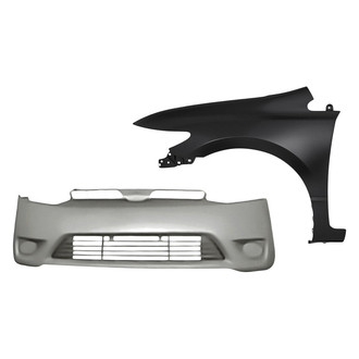 Replacement - 2-Piece (Front Bumper Cover, Front Driver Side Fender) (CAPA Certified)