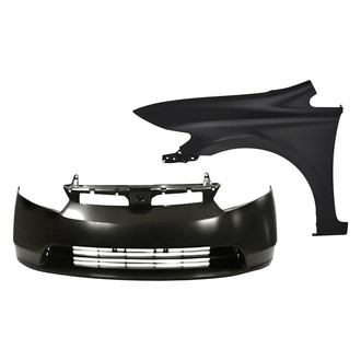 Replacement - 2-Piece (Front Bumper Cover, Front Driver Side Fender) (CAPA Certified)