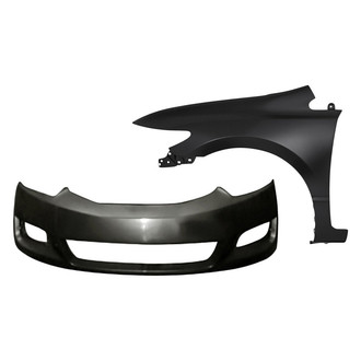 Replacement - 2-Piece (Front Bumper Cover, Front Driver Side Fender) (CAPA Certified)