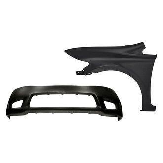 Replacement - 2-Piece (Front Bumper Cover, Front Driver Side Fender) (CAPA Certified)