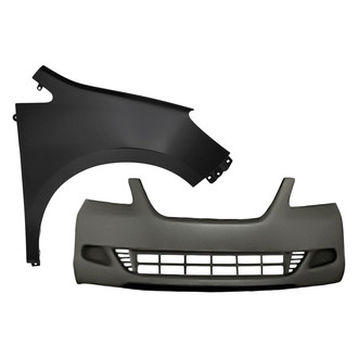 Replacement - 2-Piece (Front Bumper Cover, Front Passenger Side Fender) (Standard Line)