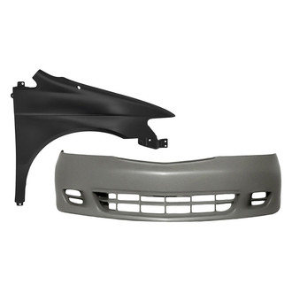 Replacement - 2-Piece (Front Bumper Cover, Front Passenger Side Fender) (Standard Line)