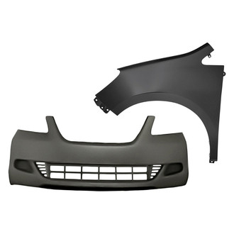 Replacement - 2-Piece (Front Bumper Cover, Front Driver Side Fender) (Standard Line)