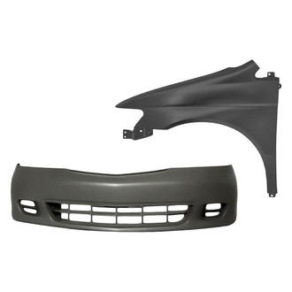 Replacement - 2-Piece (Front Bumper Cover, Front Driver Side Fender) (Standard Line)