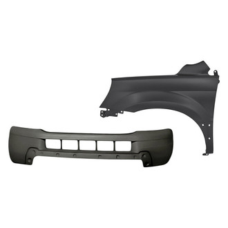 Replacement - 2-Piece (Front Bumper Cover, Front Driver Side Fender) (Standard Line)