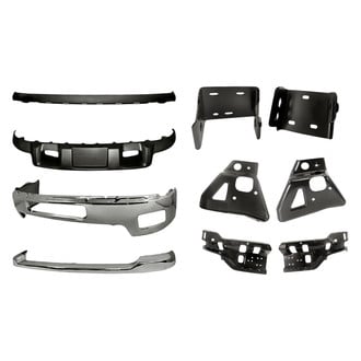 Replacement - 10-Piece (Front Bumper Face Bar, Front Lower Bumper Air Deflector, Front Lower Bumper Valance, Front Bumper Impact Bar Bracket, Front Support Bracket, Front Upper Bumper Cover) (Standard Line)