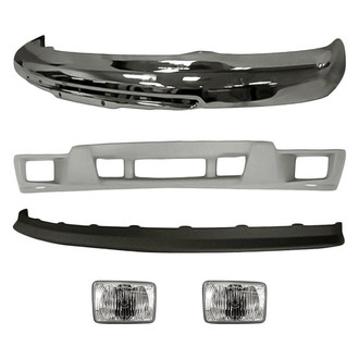 Replacement - 5-Piece (Front Lower Bumper Cover, Front Bumper Face Bar, Front Bumper Air Deflector, Driver and Passenger Side Fog Light) (Standard Line)