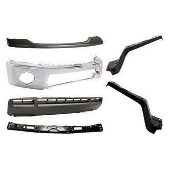 Replacement - 6-Piece (Front Upper Bumper Cover, Front Bumper Face Bar, Front Lower Bumper Valance, Front Inner and Outer Bumper Cover Retainer, Front Upper Center Bumper Retainer) (Standard Line)