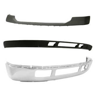 Replacement - 3-Piece (Front Upper Bumper Cover, Front Bumper Face Bar, Front Lower Bumper Valance) (Standard Line)