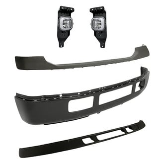 Replacement - 5-Piece (Front Upper Bumper Cover, Front Bumper Face Bar, Front Lower Bumper Valance, Driver and Passenger Side Fog Light) (Standard Line)