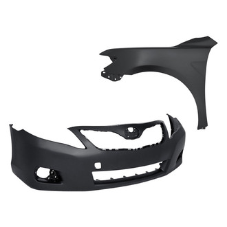 Replacement - 2-Piece (Front Bumper Cover, Front Driver Side Fender) (Standard Line)
