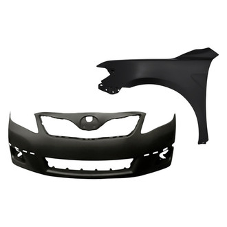 Replacement - 2-Piece (Front Bumper Cover, Front Driver Side Fender) (Standard Line)