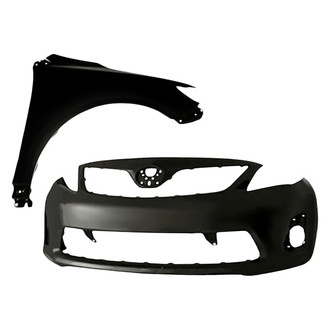 Replacement - 2-Piece (Front Bumper Cover, Front Passenger Side Fender)