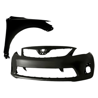 Replacement - 2-Piece (Front Bumper Cover, Front Passenger Side Fender) (CAPA Certified)