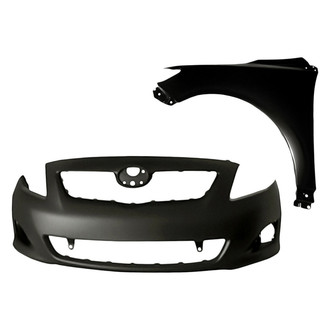 Replacement - 2-Piece (Front Bumper Cover, Front Driver Side Fender)