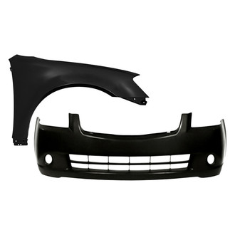 Replacement - 2-Piece (Front Bumper Cover, Front Passenger Side Fender) (CAPA Certified)