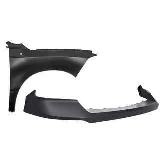 Replacement - 2-Piece (Front Upper Bumper Cover, Front Passenger Side Fender)
