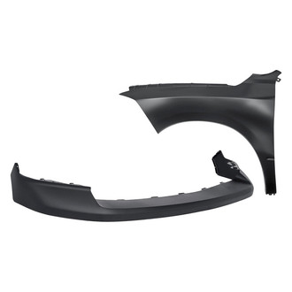Replacement - 2-Piece (Front Upper Bumper Cover, Front Driver Side Fender)