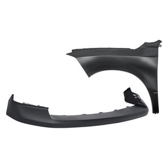 Replacement - 2-Piece (Front Upper Bumper Cover, Front Driver Side Fender) (Standard Line)