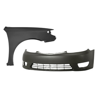 Replacement - 2-Piece (Front Bumper Cover, Front Passenger Side Fender) (Standard Line)