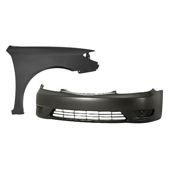 Replacement - 2-Piece (Front Bumper Cover, Front Passenger Side Fender) (CAPA Certified)