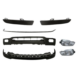 Replacement - 7-Piece (Front Bumper Face Bar, Front Bumper Valance, Front Upper and Lower Inner and Outer Bumper Filler, Front Driver and Passenger Side Turn Signal/Parking Light) (Standard Line)