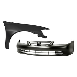 Replacement - 2-Piece (Front Bumper Cover, Front Passenger Side Fender) (Standard Line)