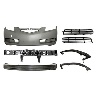 Replacement - 7-Piece (Front Bumper Cover, Front Bumper Reinforcement, Front Inner and Outer Fog Light Cover, Front Bumper Absorber, Front Inner and Outer Bumper Cover Reinforcement) (Standard Line)