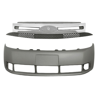 Replacement - 2-Piece (Front Bumper Cover, Grille)