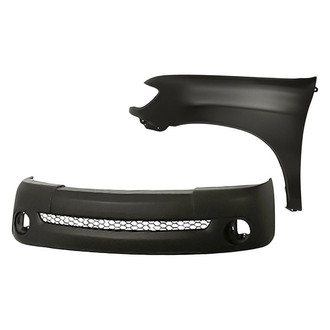 Replacement - 2-Piece (Front Bumper Cover, Front Driver Side Fender) (Standard Line)