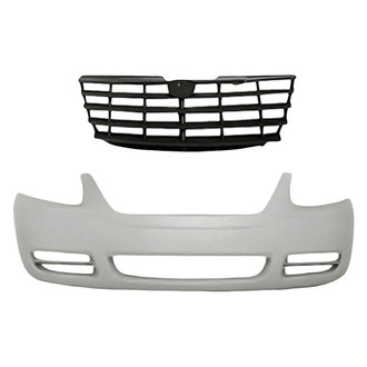 Replacement - 2-Piece (Front Bumper Cover, Grille) (Standard Line)