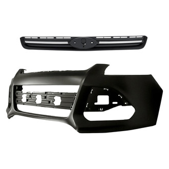 Replacement - 2-Piece (Front Bumper Cover, Grille)