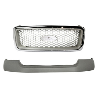 Replacement BNDL-220502 - 2-Piece (Front Upper Bumper Cover, Grille) (Standard Line)