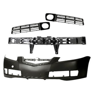 Replacement - 4-Piece (Front Bumper Cover, Front Inner and Outer Fog Light Bezel, Front Bumper Absorber) (Standard Line)